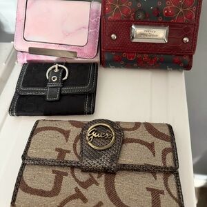 Guess Brown and Cream Logo Wallet